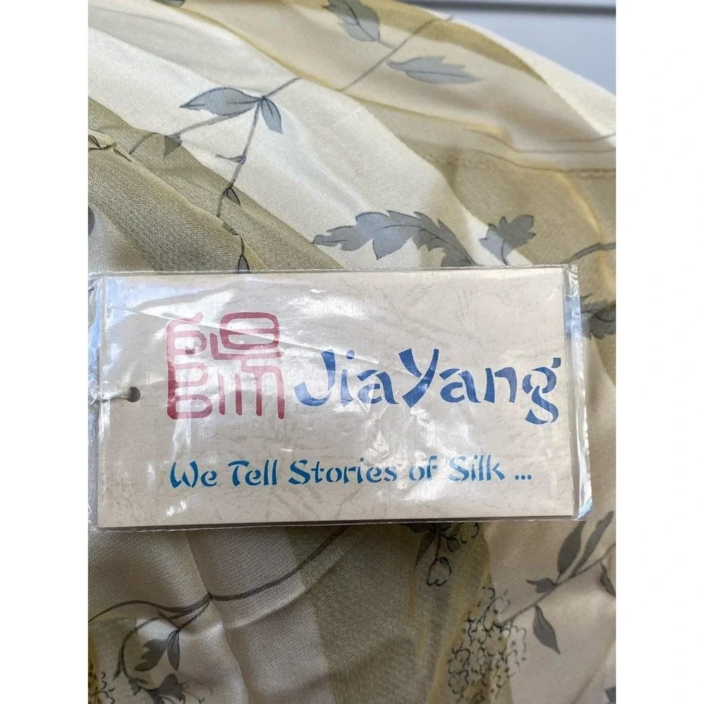 Jia Yang Silk Scarf Square Multi Color Luxury Neck Hair Purse Accessory